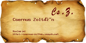 Csernus Zoltán névjegykártya