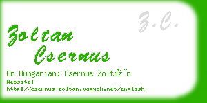 zoltan csernus business card